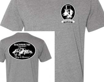 DACHSHUND LIMO SERVICE - Long & Luxurious Athletic Grey Unisex T Shirt