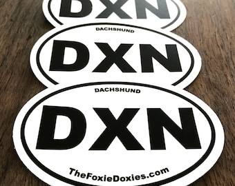 DACHSHUND DXN Bumper Stickers