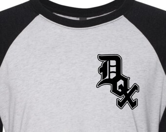 CHICAGO WHITE DOX Black/White 3/4 Baseball T-Shirt