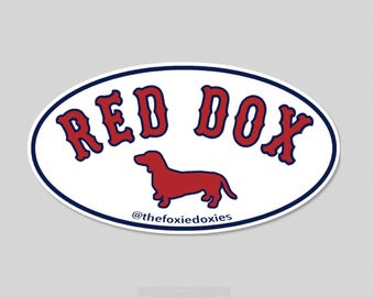 BOSTON RED DOX Oval Stickers