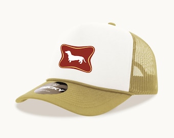 DOXIES LOW LIFE - White/Tan Trucker Hat (Version 2)
