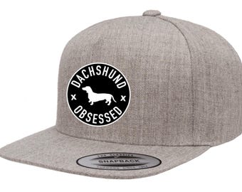 DACHSHUND OBSESSED - Heather Gray Baseball Hat