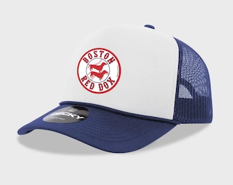 BOSTON RED DOX - White / Navy Trucker Hat