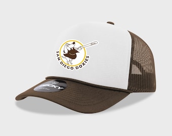 SAN DIEGO DOXIES - White & Brown Trucker Hat