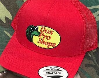 DOX PRO SHOPS - Red Trucker Hat, Doxie, Doxies, Weiner Dog, Wiener Dog, Sausage Dog, Dachshund, Bass Pro, Doxie Lover, Dachshund Gift