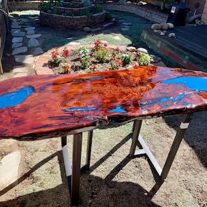 Redwood Burl Kitchen Table, kitchen table, side board, redwood burl, artisan kitchen table, handmade kitchen table