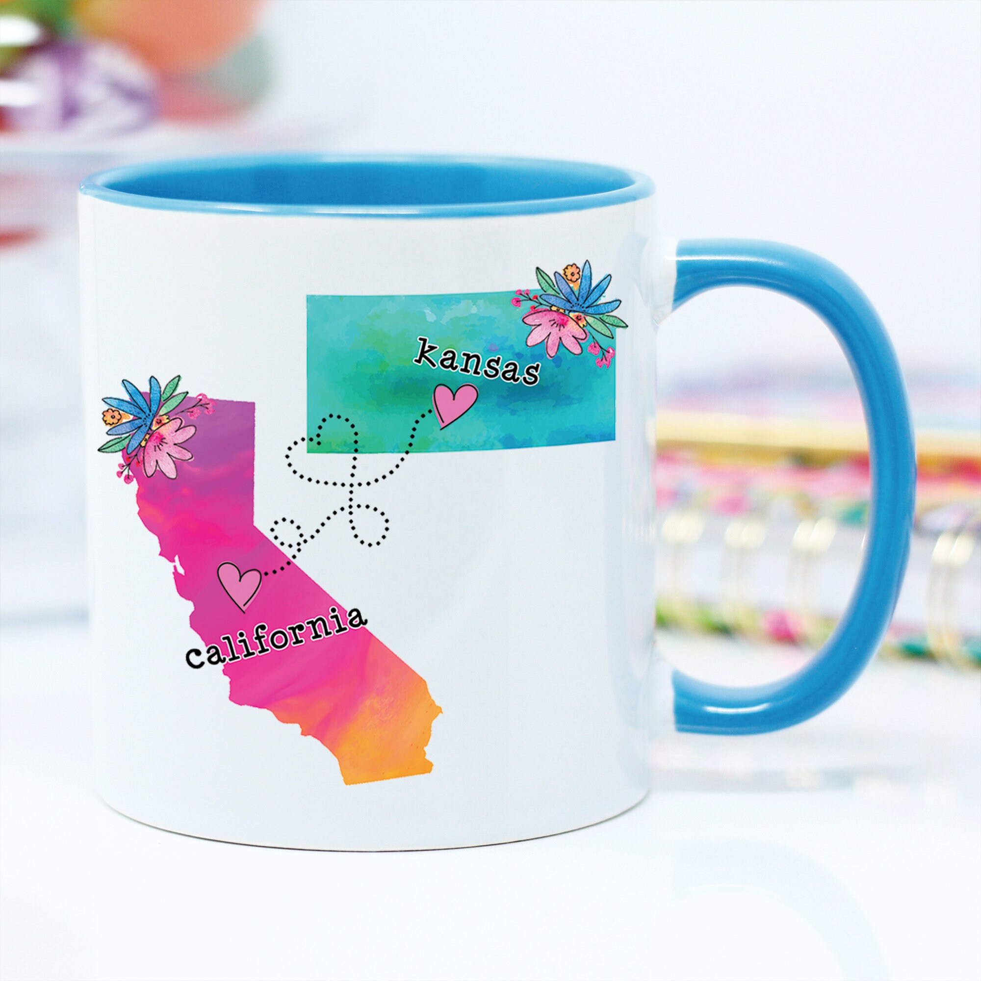 Personalized Family Gift Idea - Custom Coffee Mugs - Distance Gift For Family - Personalized Mug - Family Reunion Gift - Cute Large Mug - Canada