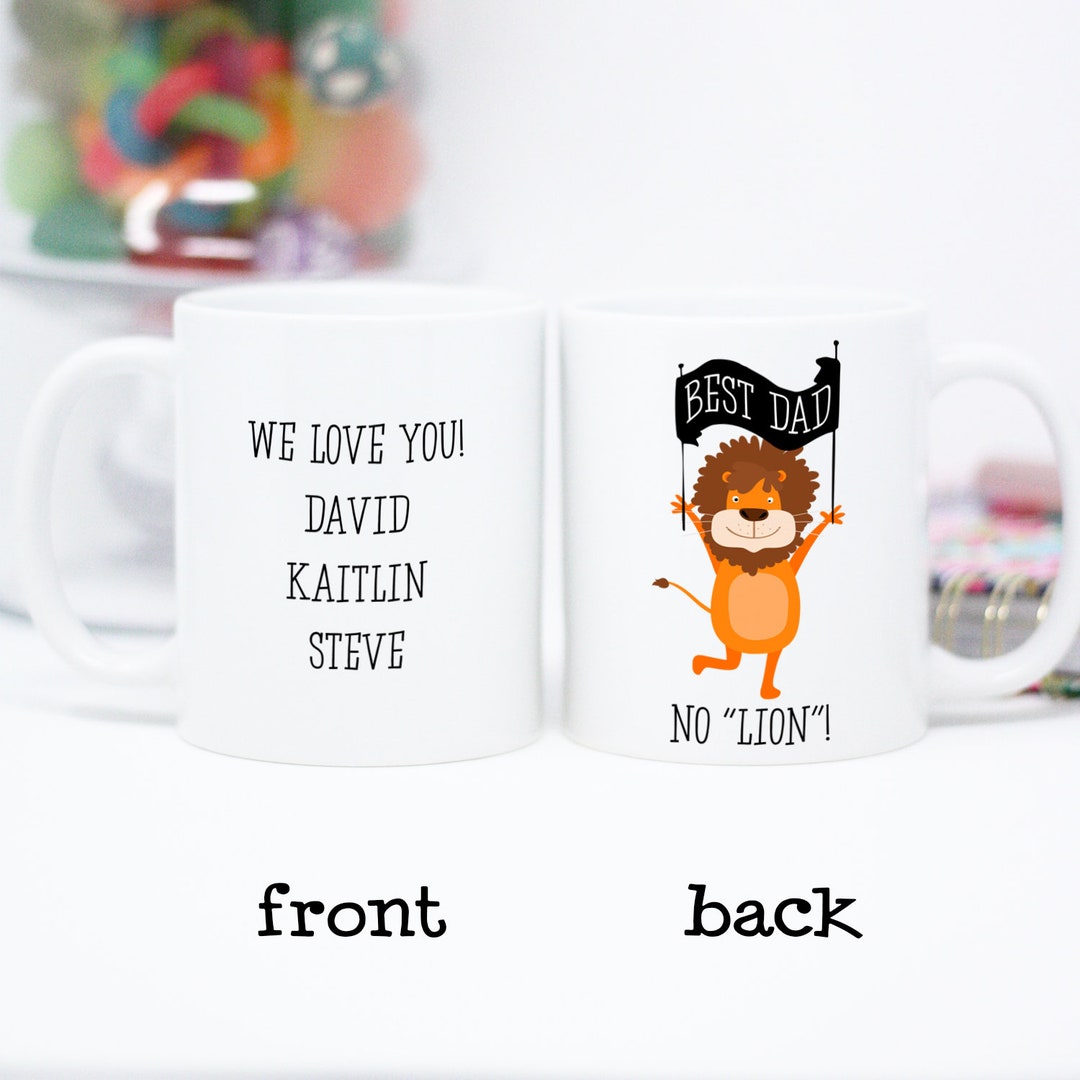 Dad Mug, Best Dad, Personalized, Custom Quote, Gift for Dad, Gift From Kids, Gift From Son, Gift ...