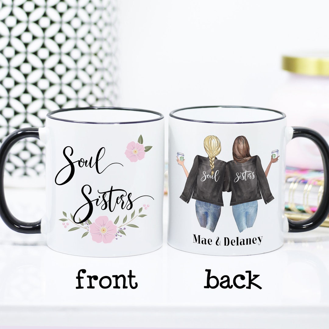 Personalized Best Friend Mug, Soul Sisters, Best Friend Gift, Friend ...