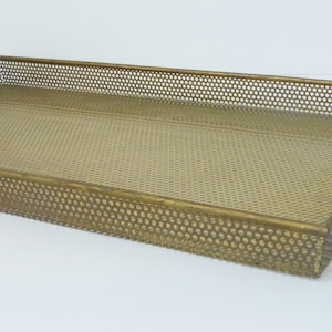 Vintage tray by Mathieu Matégot in perforated sheet metal and 1950s rockabilly 50s 50&#39;s glass