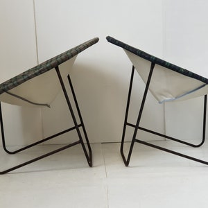 Pair of armchairs vintage basket 1950 rockabilly atomic era 50s 1950s