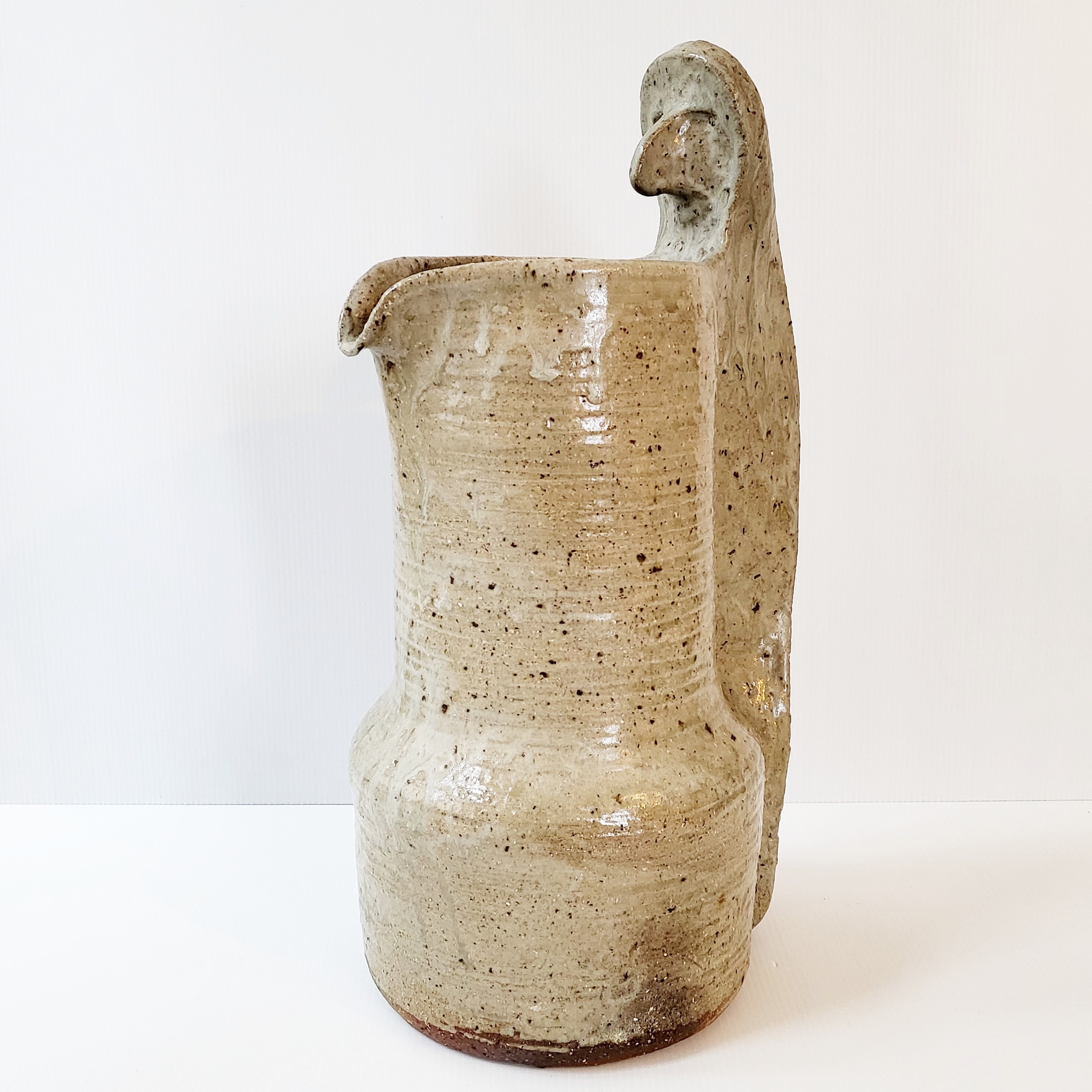 Pichet Vase Géant Vintage en Grès Céramique 1970 Attribué à Les Argonautes Vallauris 70S 1970S