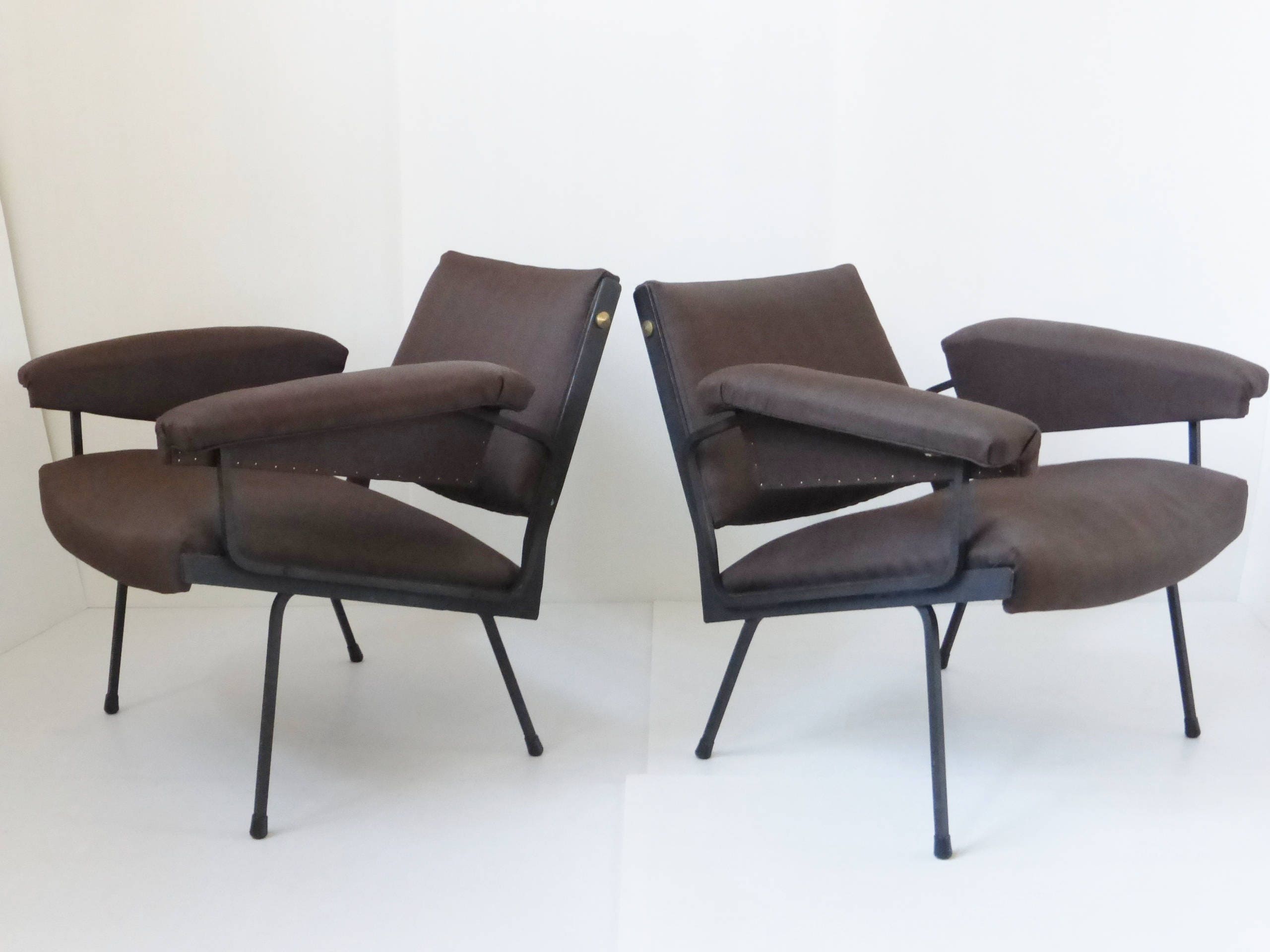 Paire de Fauteuils Italiens 1950 Vintage Rockabilly Dlg Marco Zanuso Arflex 50's 50S