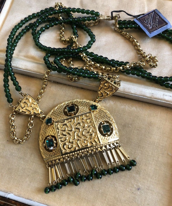Designer Lucien Piccard Runway Statement Necklace