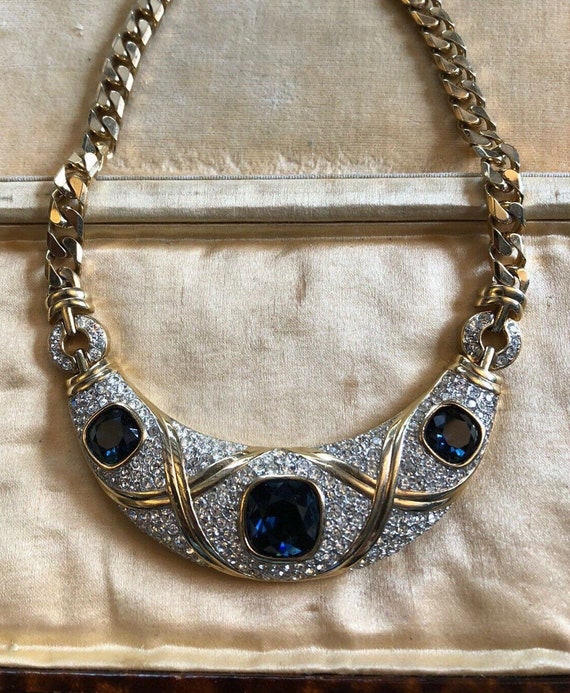 Vintage Nina Ricci Runway Statement Diamanté Neckl