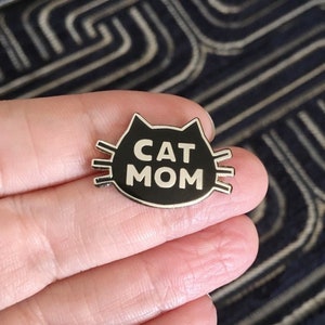 Cat Mom Pin + Free Shipping (no minimum order!), The Original Cat Mom, Mother's Day Gift