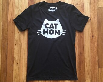 FINAL SALE: Cat T-Shirt Cat Mom, Cat Mom Gift, Crazy Cat Lady tshirt, Black Cat tshirt, Unisex T-Shirt, Black Heather Cat T-Shirt