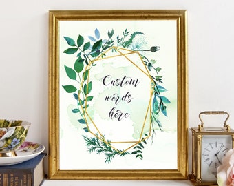 Watercolor words | Etsy