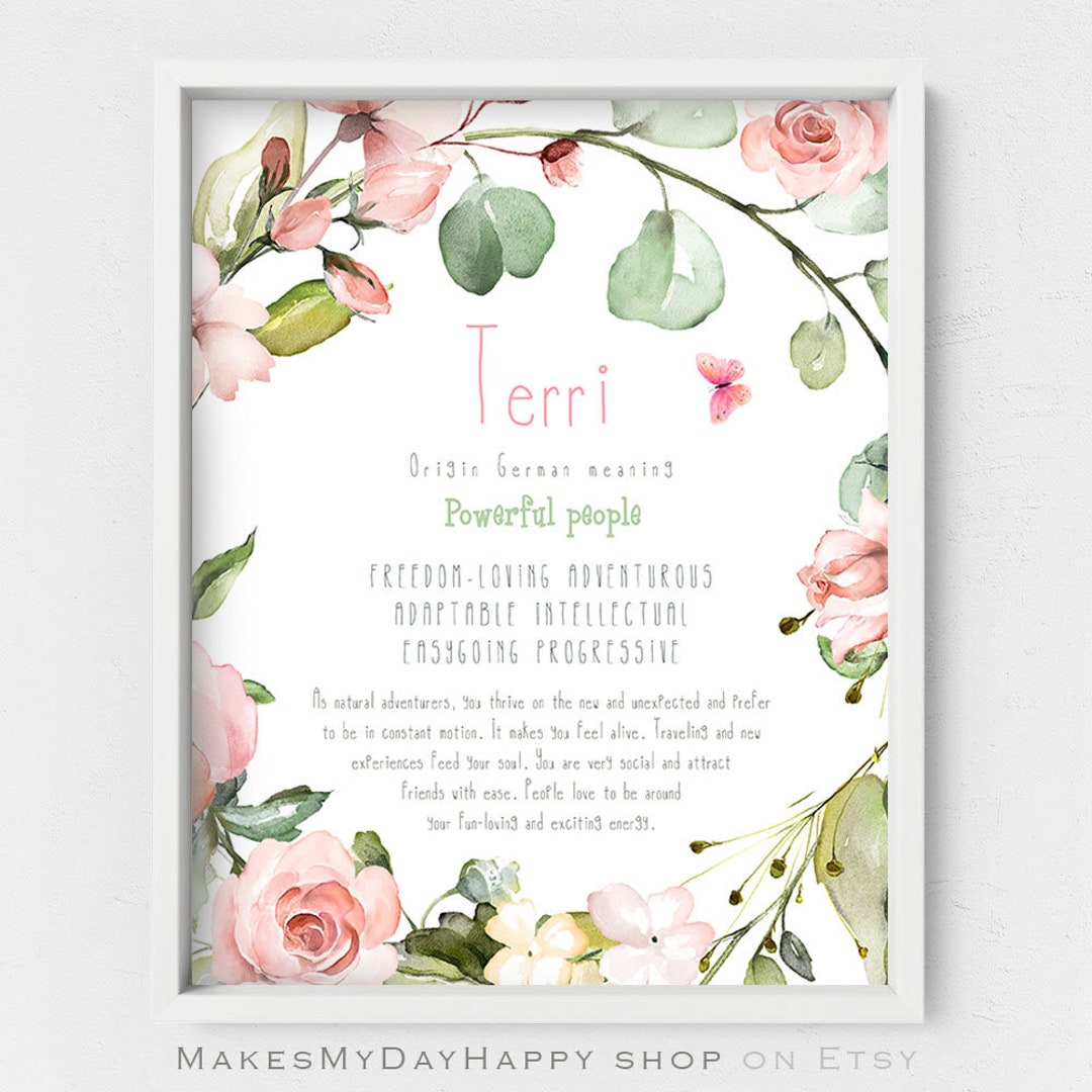Terri Name Meaning Name Description Pink Butterfly Baby Shower Idea Terri Name Meaning Name Description Pink Butterfly Baby Shower Idea