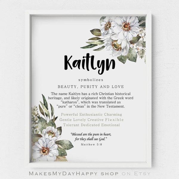 Kaitlyn Name Necklace Etsy