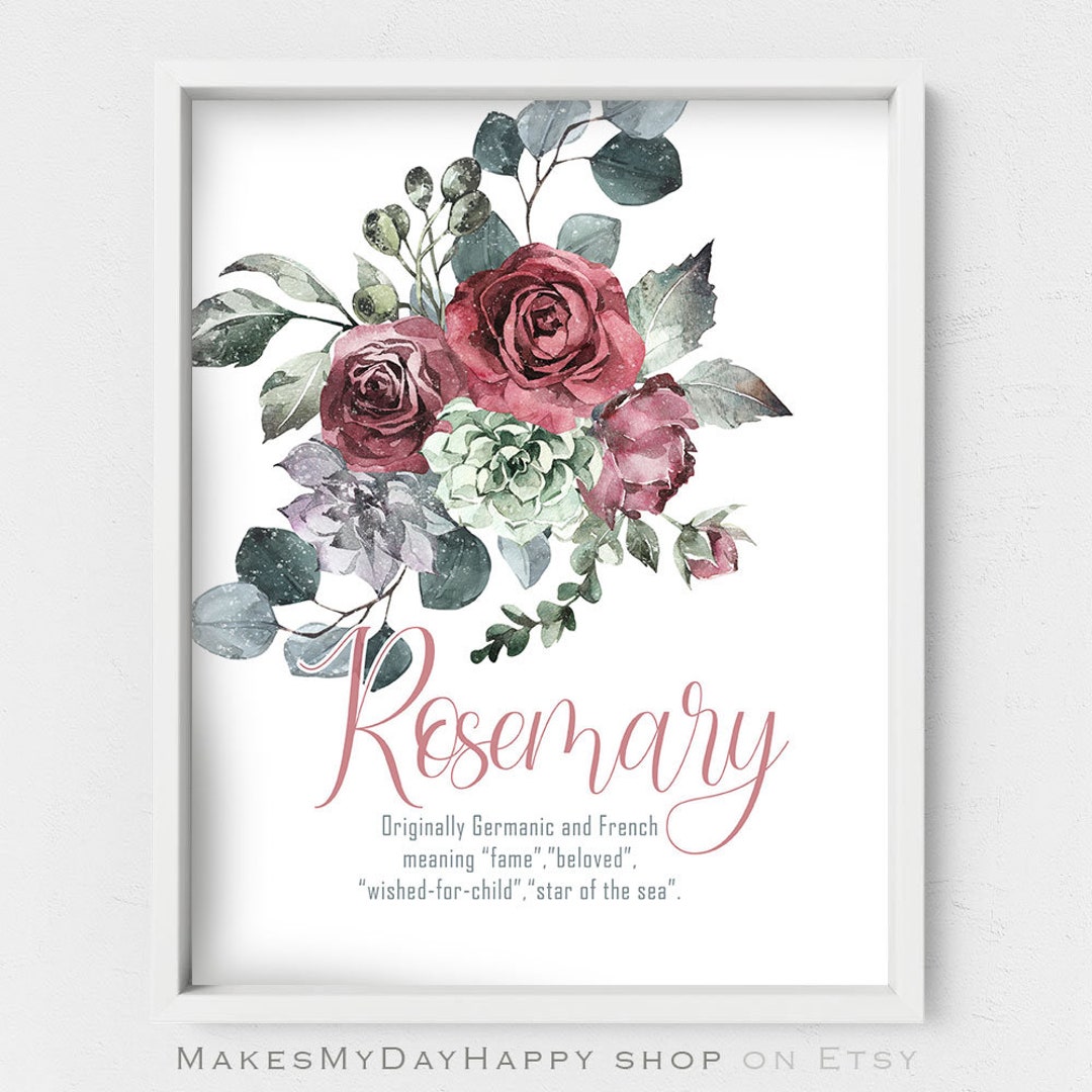 Rosemary Name Meaning,sign Name Home Decor,custom Name Meaning