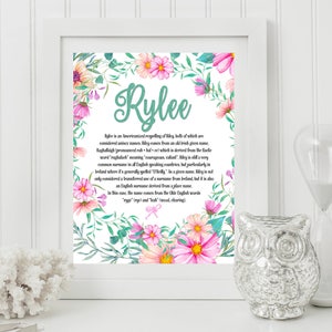Custom Name Personalized Art Print with Meaning of Name,baby shower gift,nursery art,new mom gift,nursery decor,newborn gift,new baby