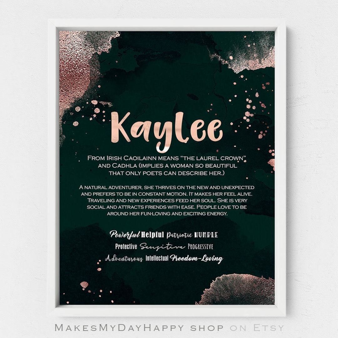 Kaylee Name Meaning,abstract Rose Gold,irish Names Meaning,dark Green