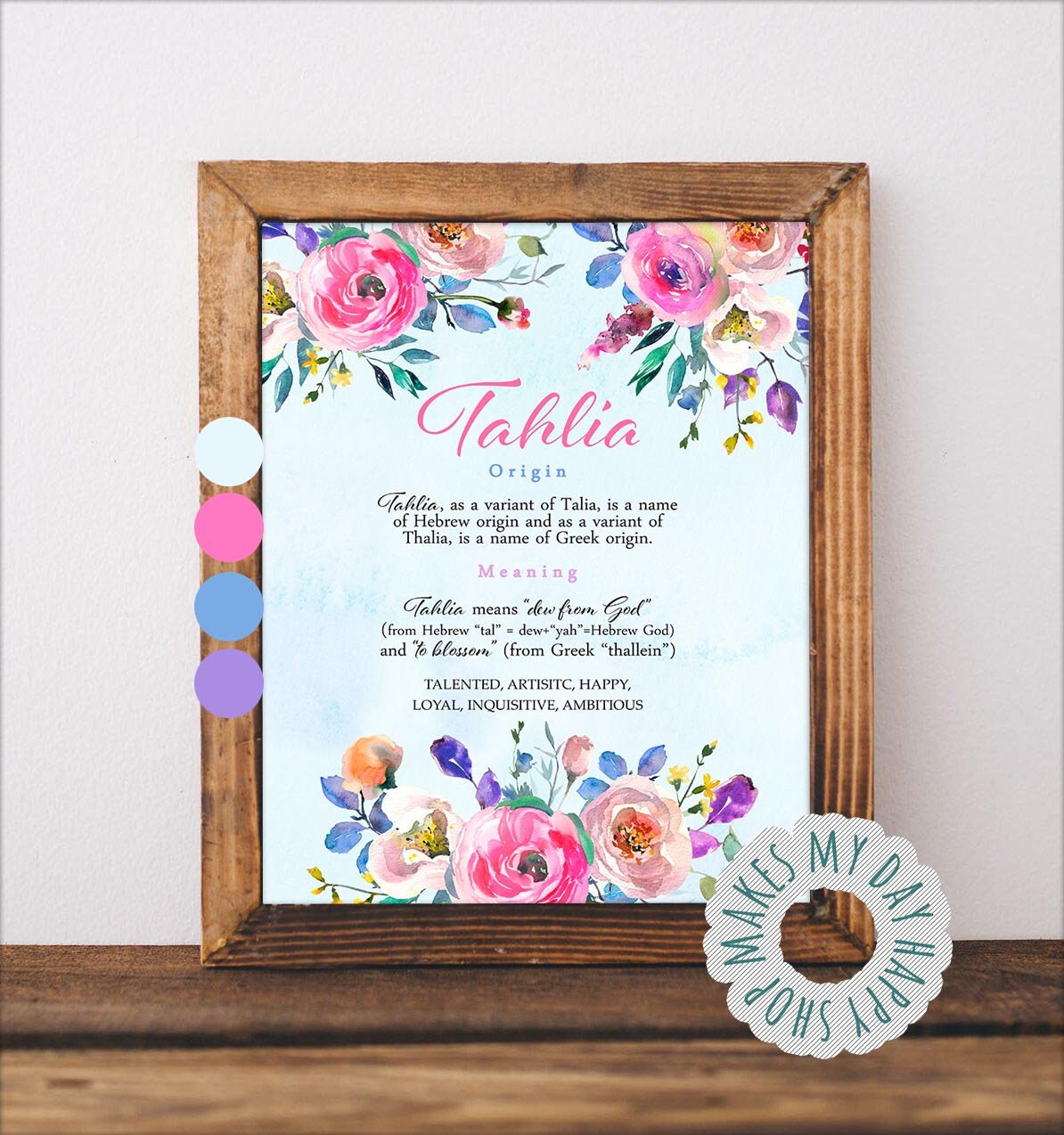 Custom Name Meaningname Personalized Wall Art Etsy Custom Name Meaningname Personalized Wall Art Etsy