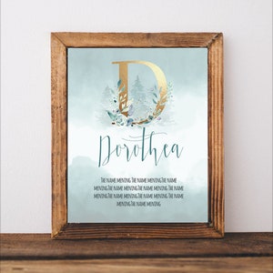 Name meaning,Custom Name,Personalized Print,Meaning of Name,baby shower gift,nursery art,new mom gift,nursery decor,newborn gift,new baby