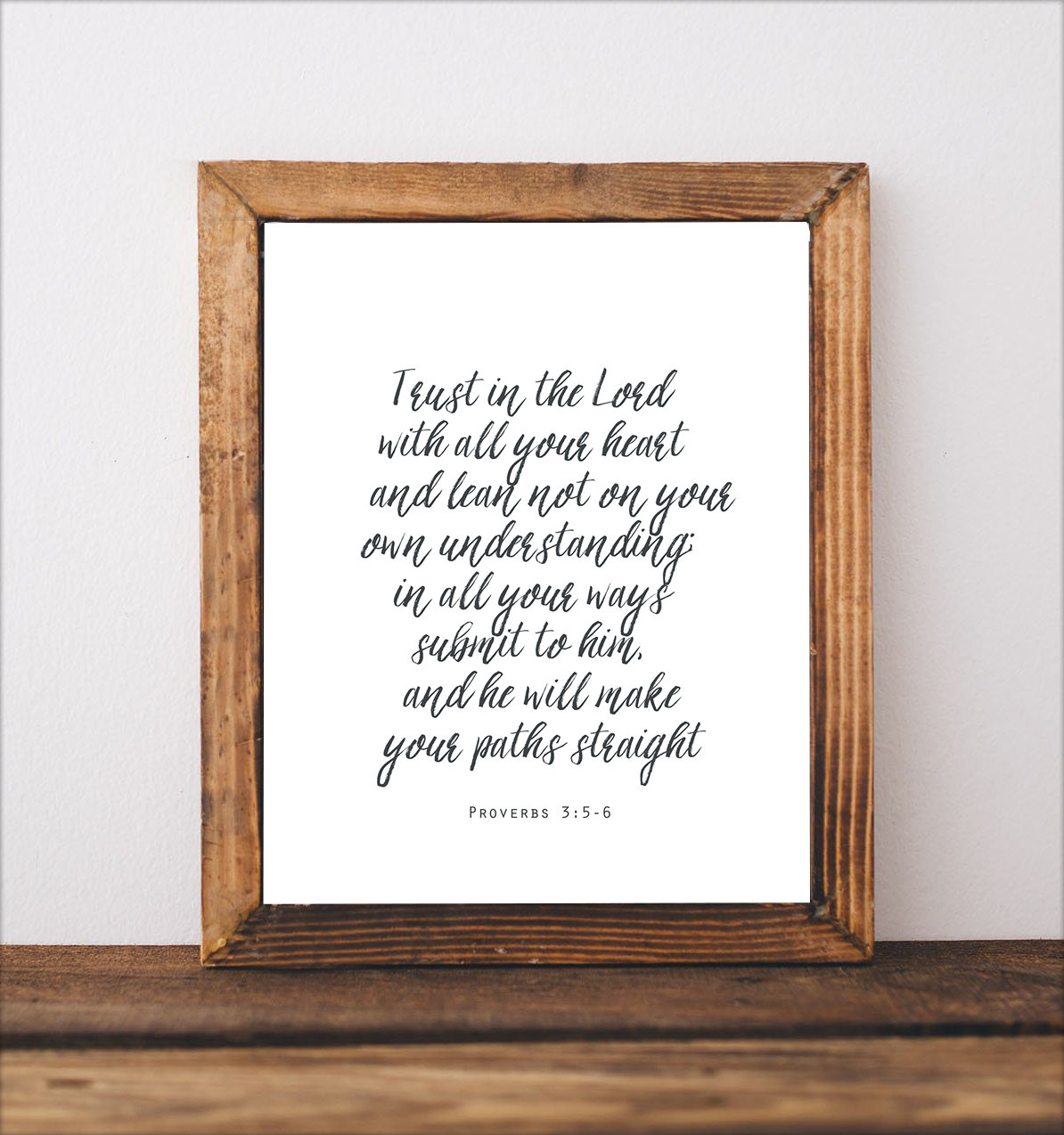 Proverbs 3 5 6 printable bible verseTrust in the | Etsy