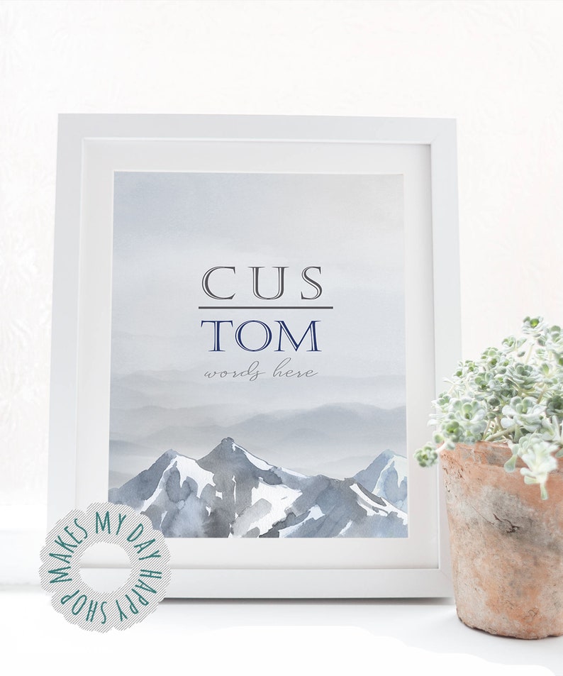 Personalized Typographic Wall ArtCustom Quote | Etsy