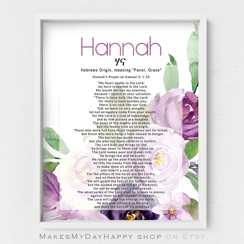 Winifred name meaning,purple wild flowers,floral girls room wall art,Biblical meaning,Matthew 5,Custom Name meaning,Numbers 6,digital gift image 8