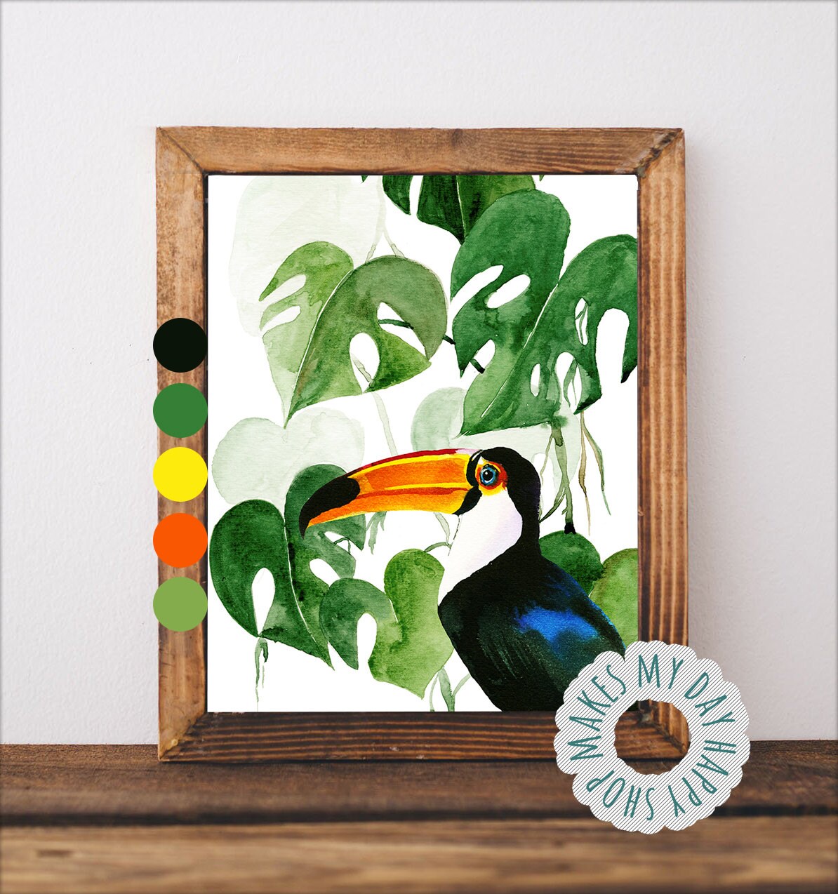 Palm tree watercolor Printable wall artCoastal wall | Etsy