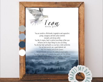 Personalized nursery decor,newborn name meaning,Teon name,Custom Name,Printable Meaning of Name,baby shower gift,new mom gift,new baby