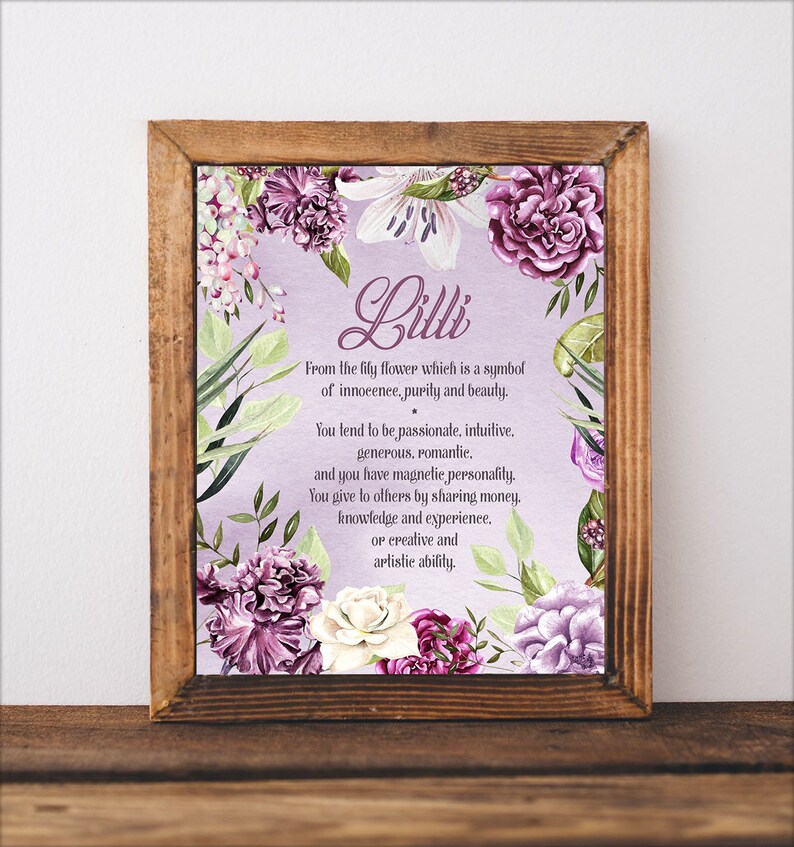 Hadley Custom name meaning,Purple Wild field flowers,First Name Personalized wall Art,Heather field,baby shower gift,nursery room decor 画像 6