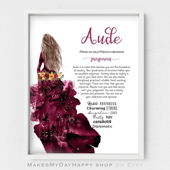 princess polly baby blue dress Aude Name,french Name Meaning,gracious Girl Decor,girl in Burgundy Dress,new  Mom Gift,flower Wreth Decor,symbolizes Prosperity,deer Lovers