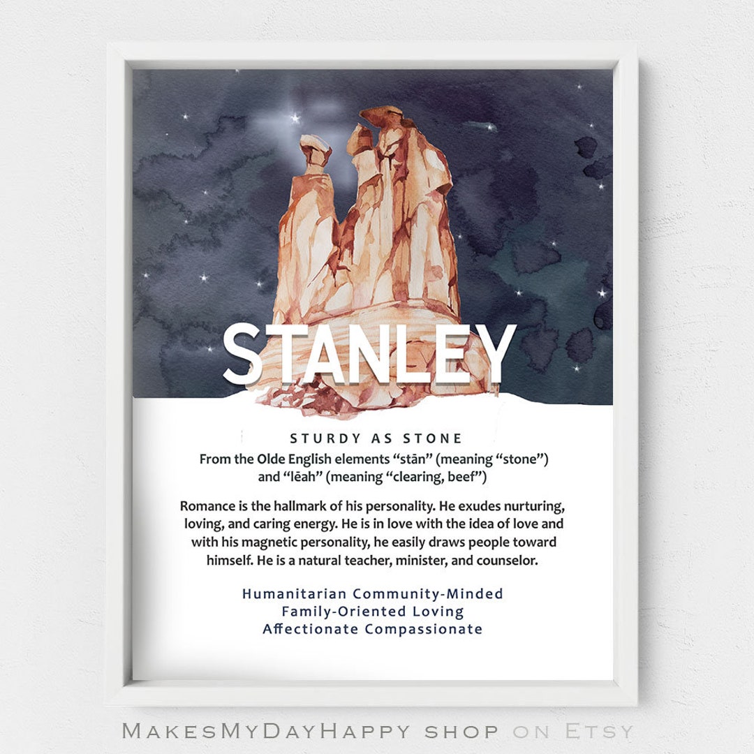 Stanley Name Meaningnight Sky Celestialfirst Name Wall 