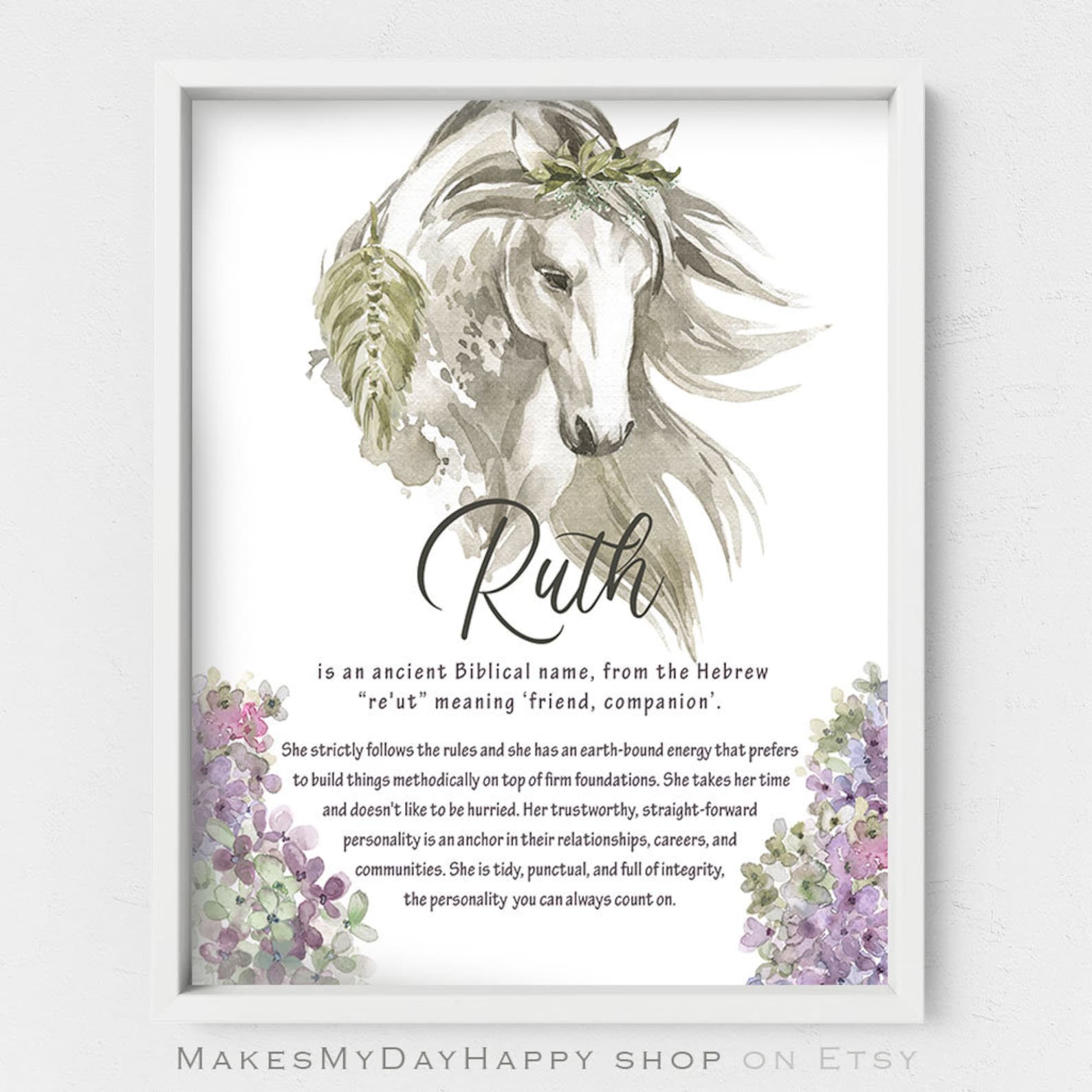 Ruth Name meaningBiblical names meaningRomantic first name Etsy