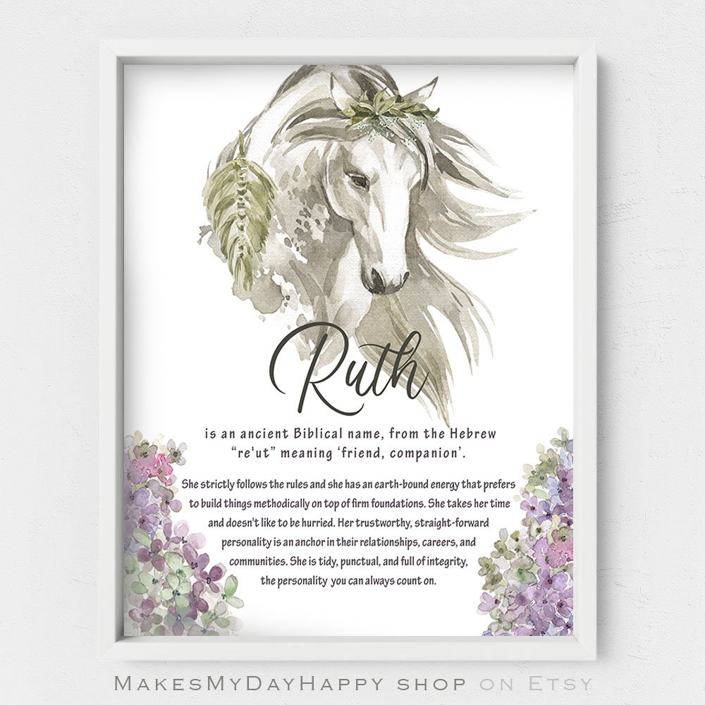 Ruth Name Meaningbiblical Names Meaningromantic First Name Etsy