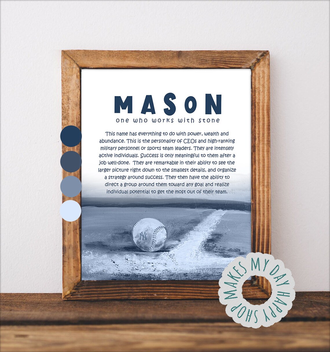 Mason Personalized Name meaningCustom Boy Printable Meaning Etsy