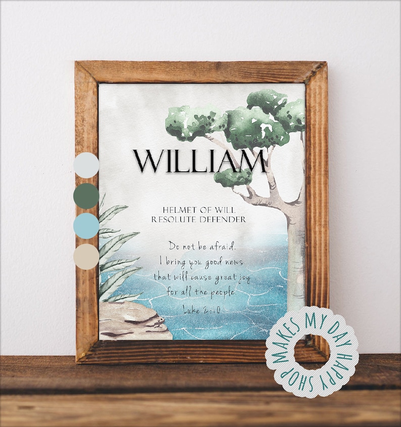 Clay Custom Name meaning gifts printableName posters for kids Etsy