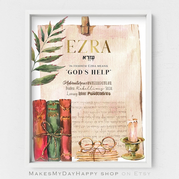 Hebrew Manuscript Poster Etsy