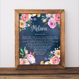 Custom Name Personalized Art Print with Meaning of Name,baby shower gift,nursery art,new mom gift,nursery decor,newborn gift,new baby