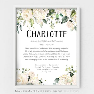 Karen name meaning,pink roses,symbolizes pureness,Best friend gift,romantic art,white flowers lovers,blush floral poster,Matthew 5,8 image 9