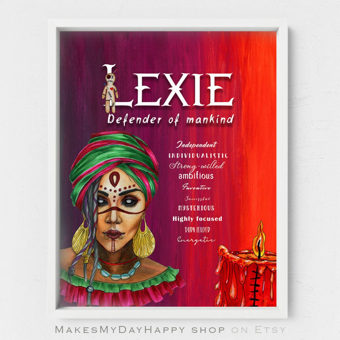 Lexie Name Meaning,voodoo Soul,voodoo Magic,witchy Woman Gift,personalized  Halloween Gift Idea,voodoo Wedding,practices and Rituals,custom - Etsy