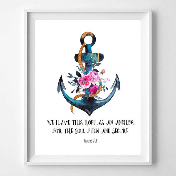 Anchor Bible Verse - Etsy