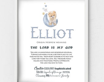 Elliot First Name Art,hebrew Name Meaning,biblical Meaning,baby
