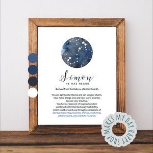 Personalized Name meaning,Constellation Star map,Custom Printable Meaning of Name and star map,Custom Night sky print and Name wall art