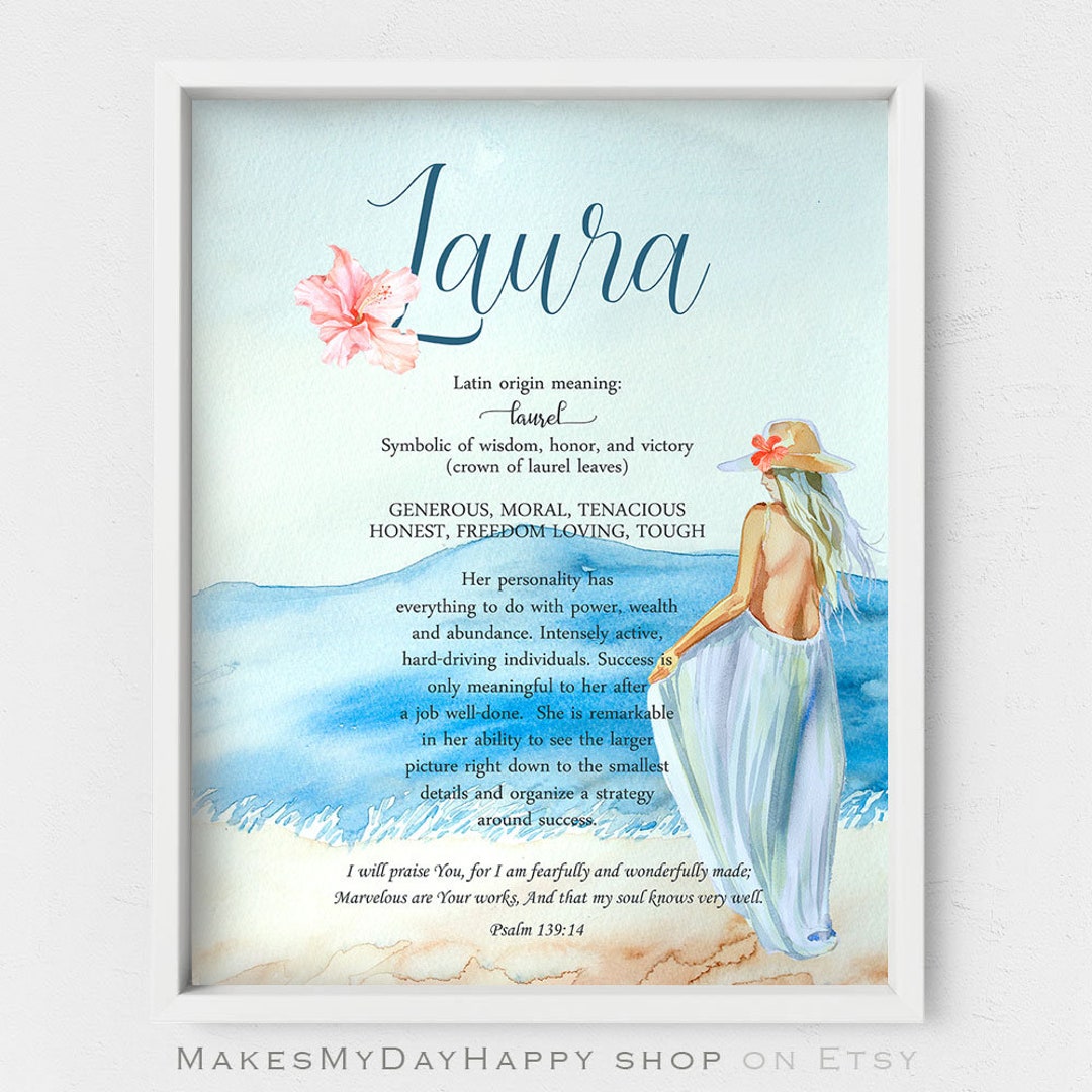 Laura Name Meaning personalized Gift custom Name printable Meaning Of Laura Name Meaning personalized Gift custom Name printable Meaning Of