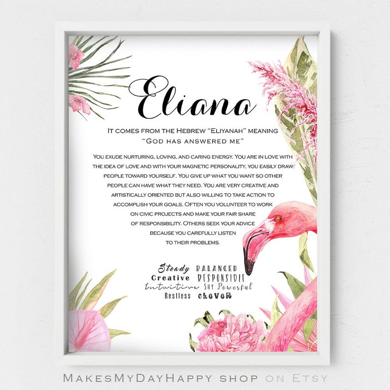 Hannah Biblical Name Meaningpsalm 30watercolor Pink - Etsy